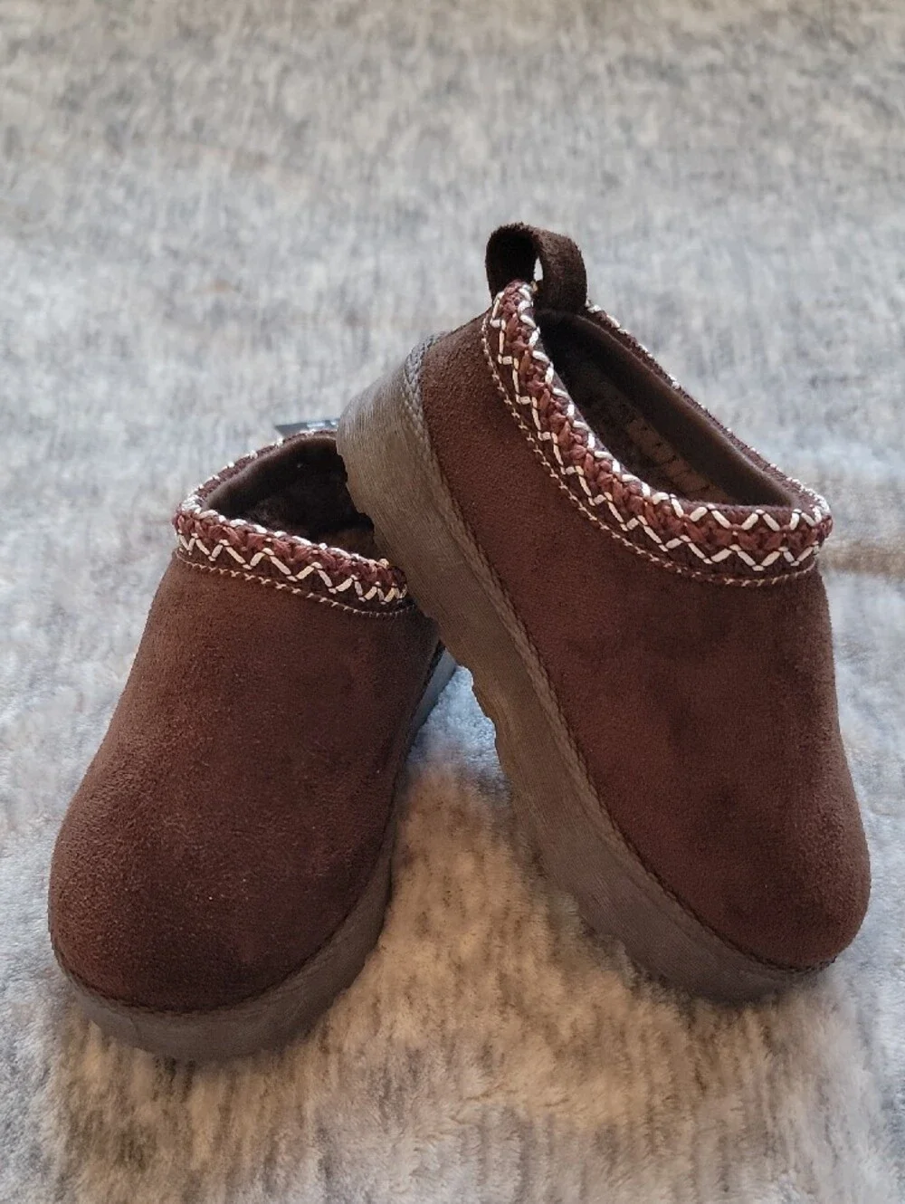 American Exchange Toddler Dark Brown Plush Slip-On Clog Size 7
